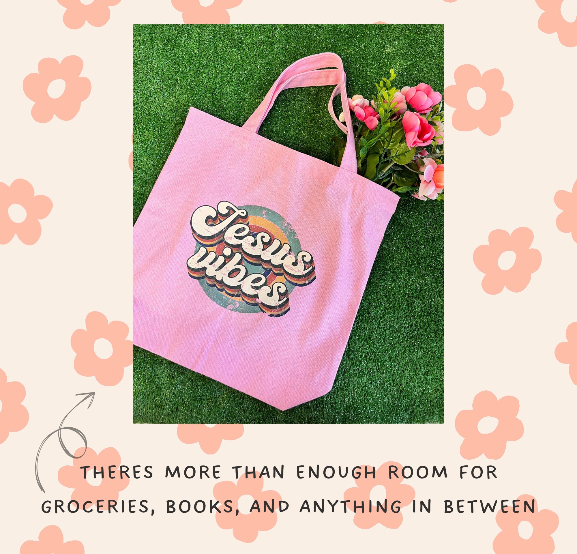 Jesus Vibes Tote Bag Faith Based Gifts christian Etsy