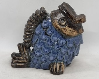 ヴィンテージ セラミック 鳥の彫刻 ウィリー フィッシャー作