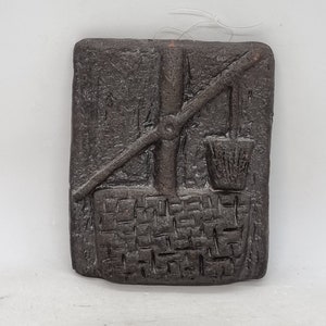 Vintage ceramic wall plaque | Scandinavian style |