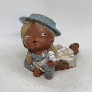 Vintage Keramik Mädchen Figur | Hergestellt in Japan |