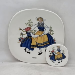 Vintage Rörstrand "The Sweedish National Costume" Plates |