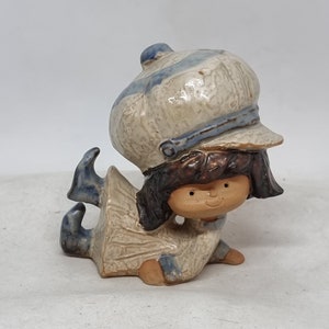 Vintage Skandinavische Keramik Mädchen Figur |