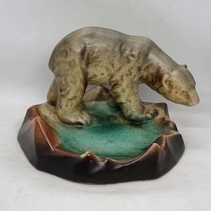 Vintage Bornholm Polar Bear On Bowl by Michael Andersen and Son | Bornholm Denmark |