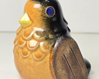 ヴィンテージ セラミック 鳥の彫刻 ウィリー フィッシャー作