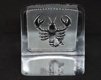 Vintage "Nybro" Sweden crystal glass paperweight sculpture |