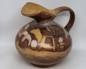 Mid-Century Italian Ceramic Pitcher from Valbruna |