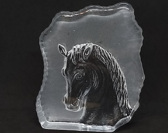 Vintage "Nybro" Sweden crystal glass paperweight sculpture |