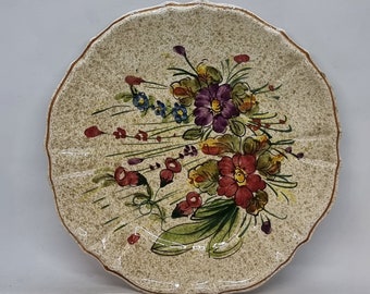 Vintage hand-painted decorative wall plate | Handmade in Italy |