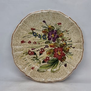 Vintage hand-painted decorative wall plate | Handmade in Italy |