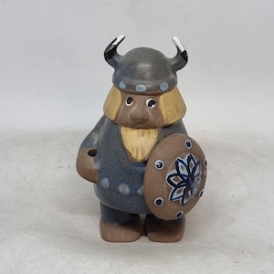 Vintage ceramic viking figurine by Kurt Nilsson for Helsingborg Sweden |