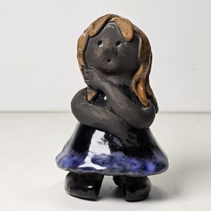 Vintage handgemachte Keramik Figur | Hergestellt in Schweden |