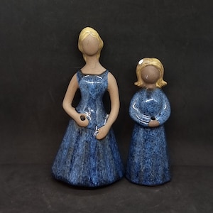 Pair of vintage ceramic figurines by Kurt Nilsson for Helsingborg Sweden |