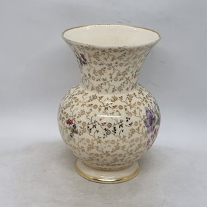 Vintage &quot;Kerafina&quot; porcelain Bavaria floral vase | Germany Porcelain vase |