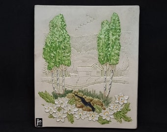 Vintage JIE GANTOFTA ceramic wall plaque no. 8.914 | Designed by Aimo Nietosvuori |