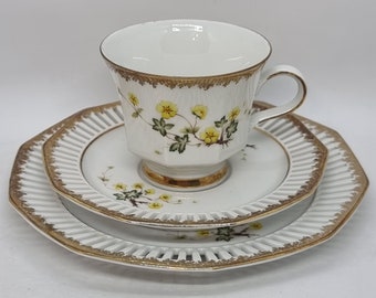 Vintage Svaneholm 1530 Flora Alpina Porcelain Cup and Saucers Nr.5
