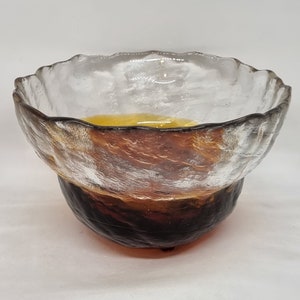 bol en verre Humppila vintage | | Made in Finland Conçu par Pertti Santalahti | | en verre cristal
