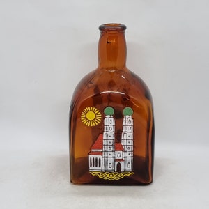 Anton Riemerschmid Munchen Amber Glass Bottle | Made in Germany |