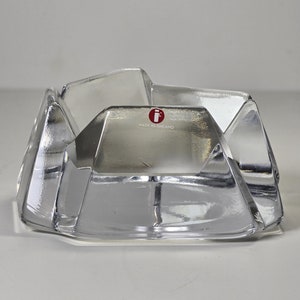 Vintage Iittala Crystal Glass Candle Holder by Jorma Vennola