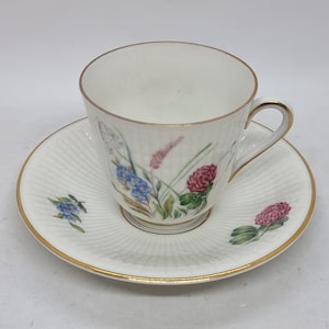 Vintage Rorstrand porcelain teacup and saucer | Made in Sweden |