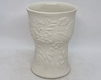 Vintage Arabia Finland Jarrón de flores de bisque blanco cremoso /