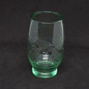 Vintage green glass vase | Made in Sweden, 1960 |