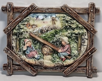 Targa decorativa da muro in maiolica antica / Made in Italy ? /