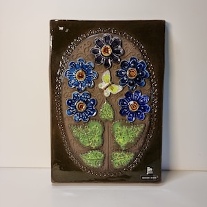 Vintage JIE GANTOFTA Ceramic Wall Plaque no. 851 | Made in Sweden |