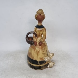 Vintage Keramik Mädchen Figur | Hergestellt in Japan |