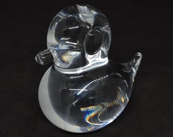 Vintage crystal glass bird figurine | Made in Sweden |