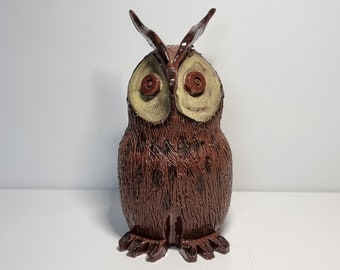 Vintage keramiek uil beeldje | Scandinavische stijl |
