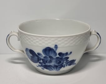 Vintage Royal Copenhagen Porcelain Blue Floral Cup | Made in Denmark |