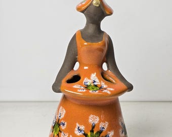 Set of 2 Vintage Swedish Ceramic Girl Figurines by Ulla Skogh for