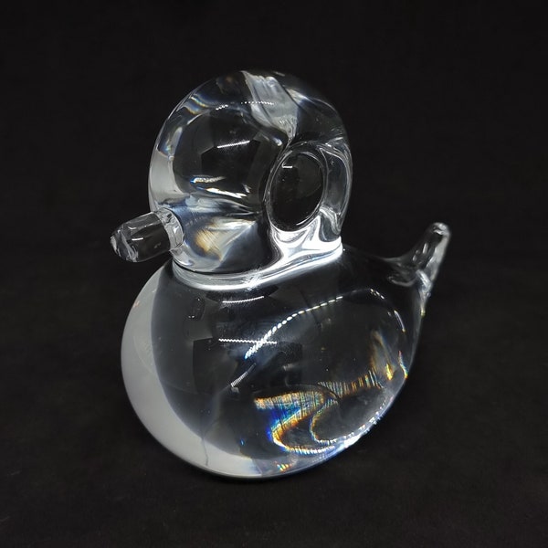 Vintage crystal glass bird figurine | Made in Sweden |