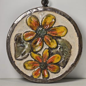 Vintage Ruscha Ceramic Wall Plate – Floral Motif – West German Pottery