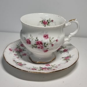 Vintage Staffordshire &quot;Elizabethan&quot; Fine Bone China Tea Cup and Saucer | Made in England |