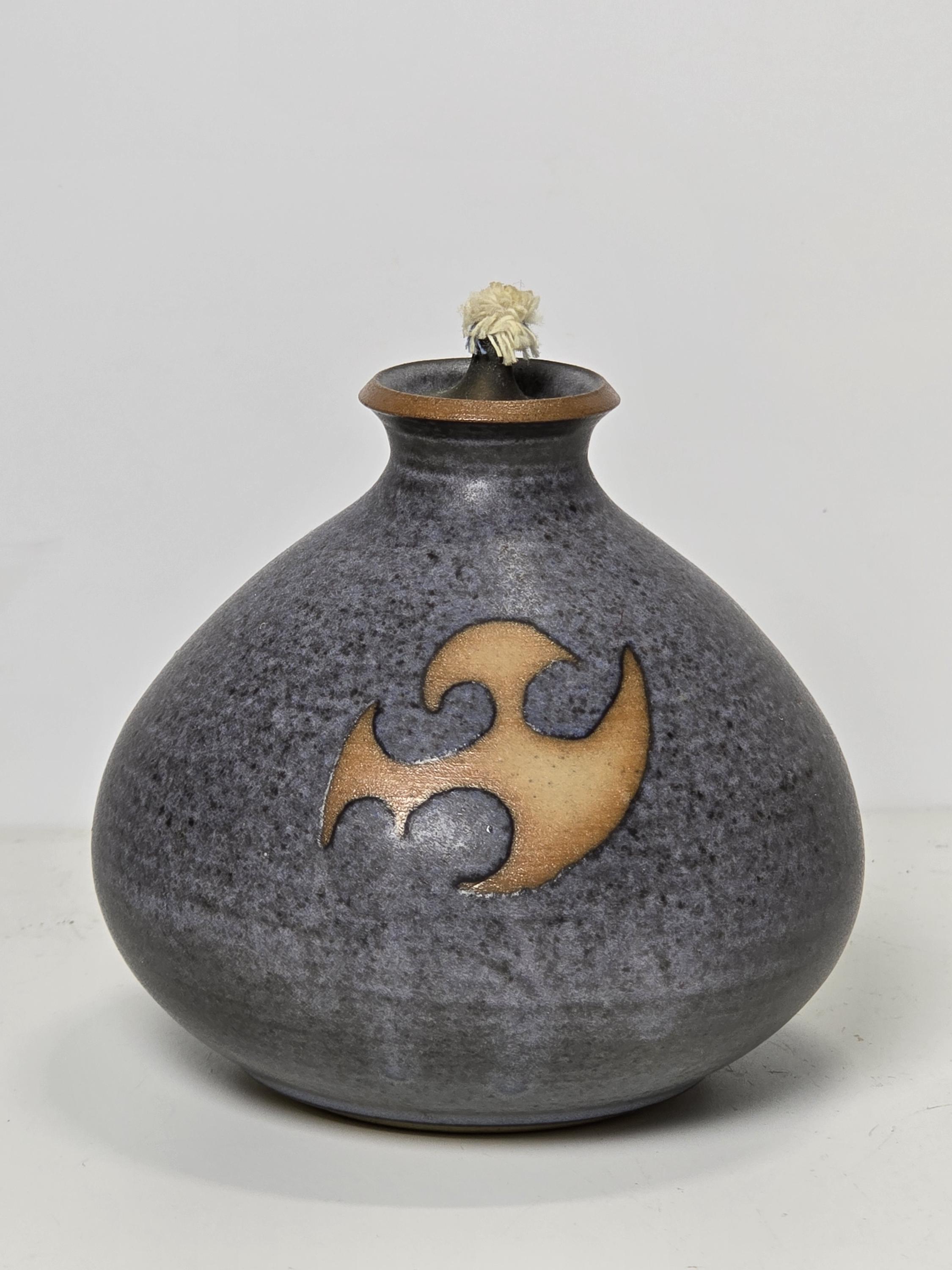 Vintage Carin Kramp Danmark Ceramic Oil Lamp – Scandinavian Studio