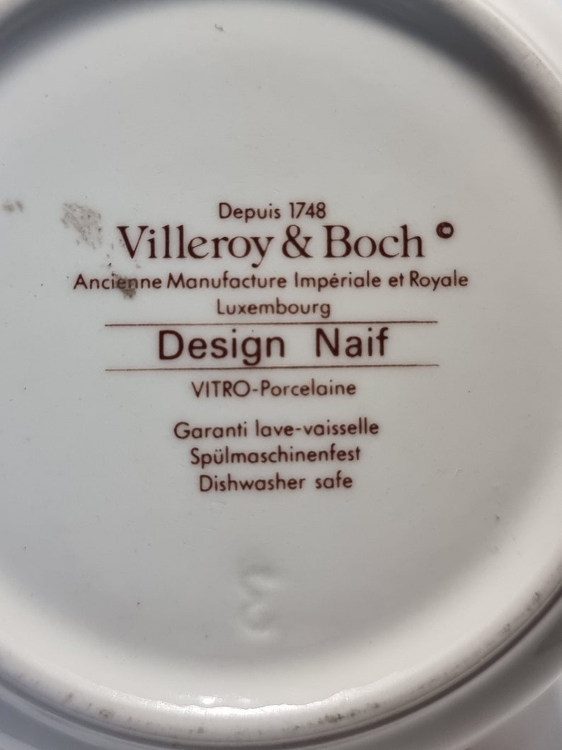Vintage Villeroy & Boch Vitro Porcelain naif Jewelry Box Made in