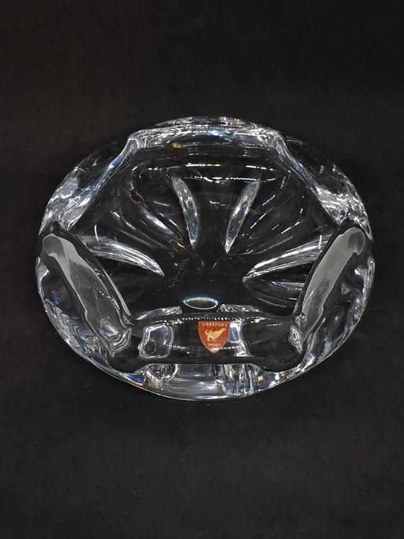 スウェーデン　クリスタル Orrefors クリスタルガラス灰皿 | スウェーデン製、1960 年 | - Etsy 日本