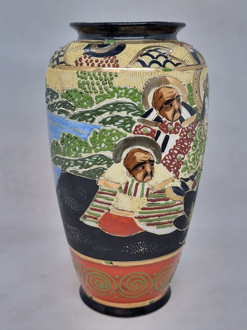 Hand Painted satsuma Vase Made in Japan Etsy