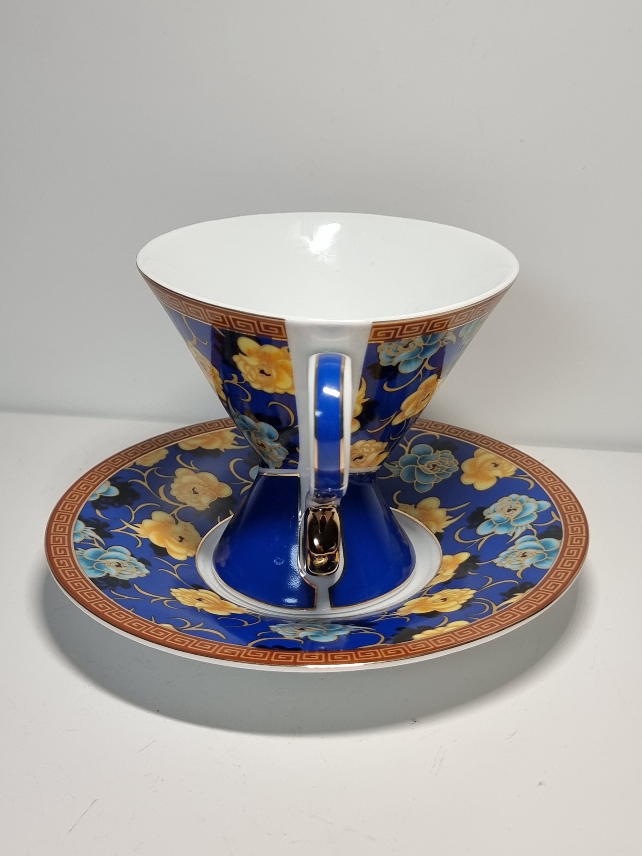 Vintage yamasen Gold Collection Fine Porcelain Cup and Saucer Japan - Etsy