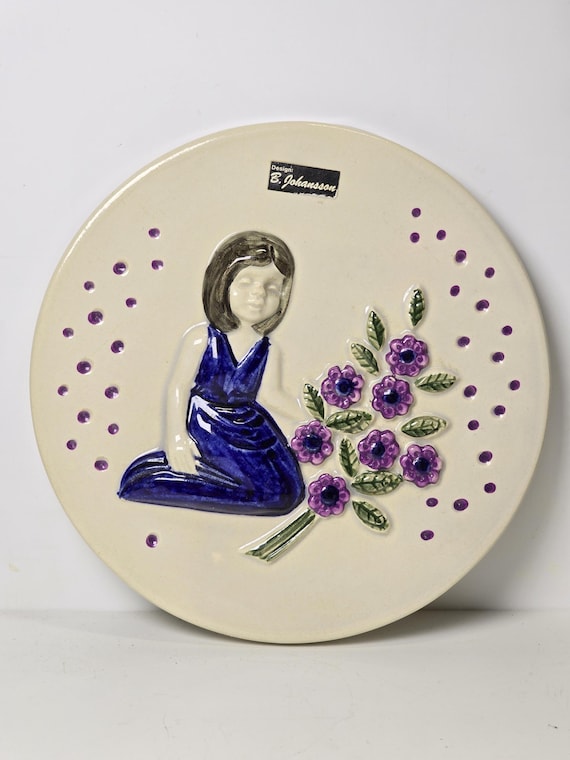 Vintage Deco 7035 Helsingborg Ceramic Wall Plate | B Johansson 