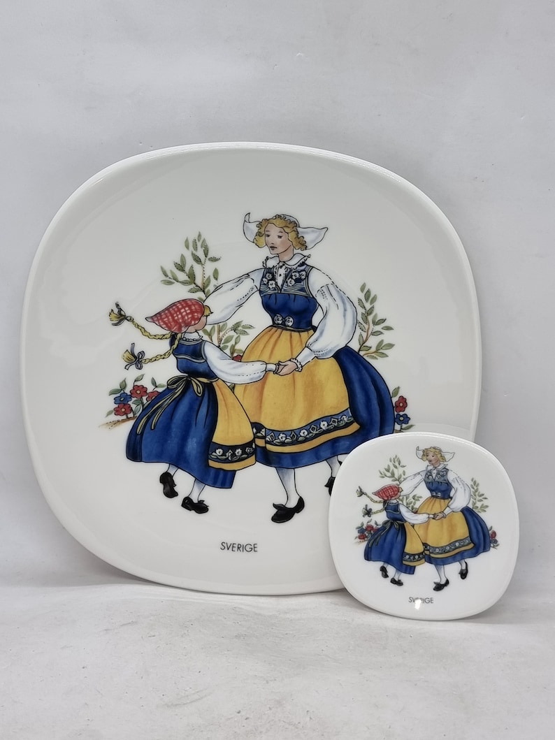Vintage Rörstrand the Sweedish National Costume Plates - Etsy
