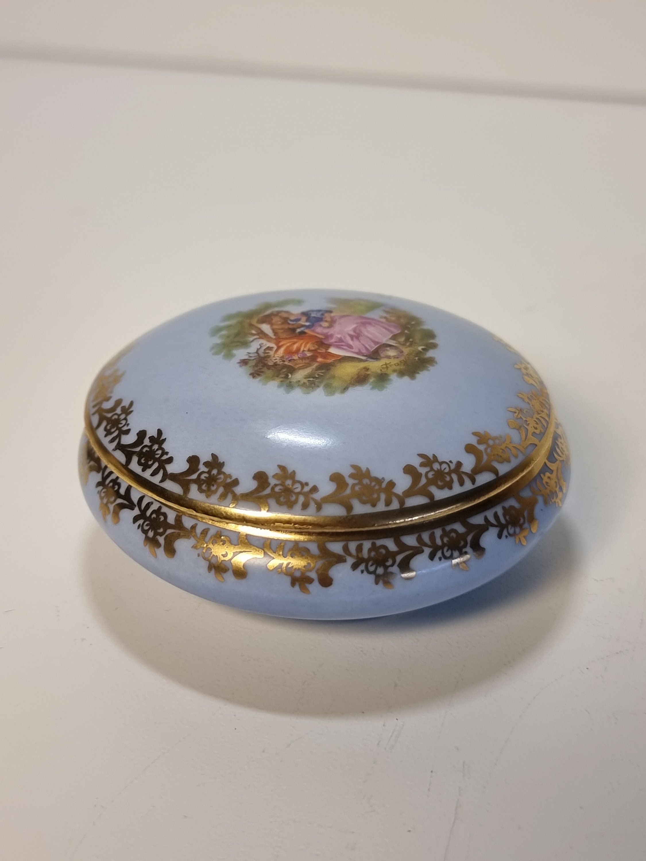 Broche Ancienne Porcelaine de Limoges - Signée L. Desvallois - Montres & Bijoux