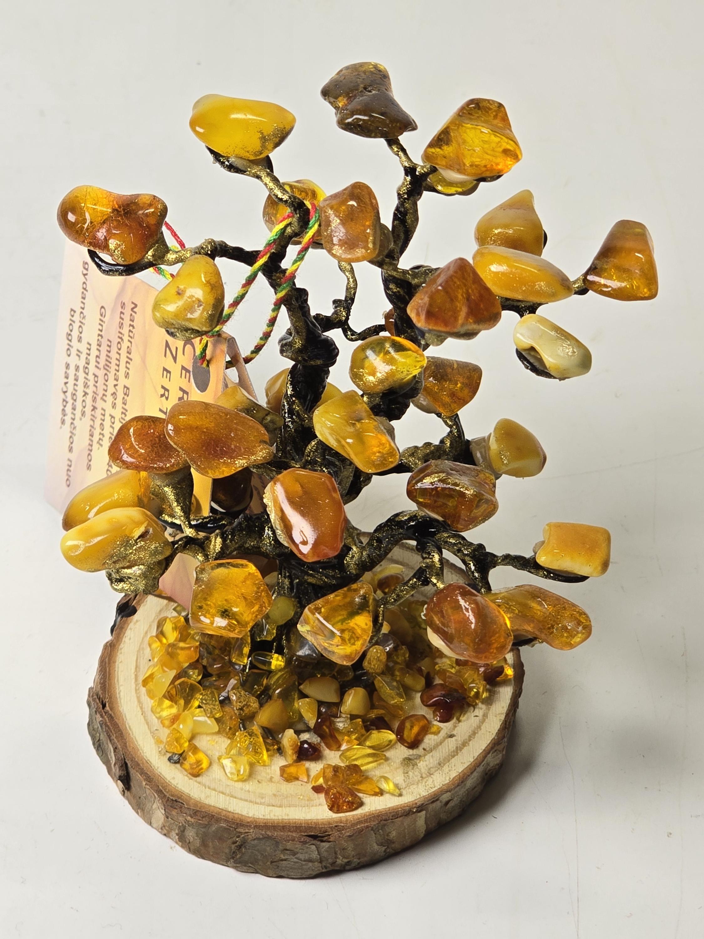 Handmade Natural Baltic Amber Tree on Wooden Base - Etsy