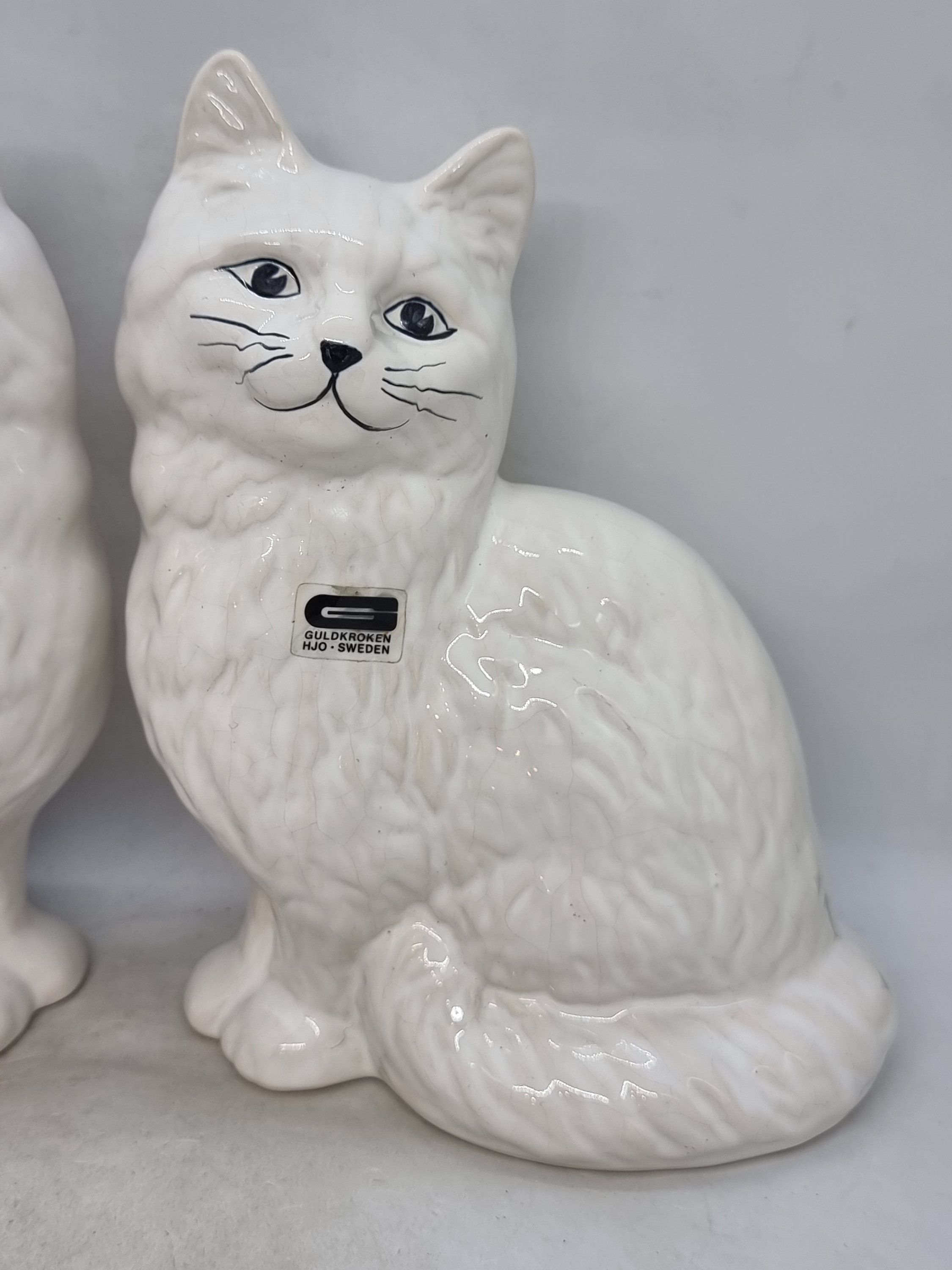 グルドクロケン Guldkroken 陶器の猫の置物 スウェーデン ヴィンテージ