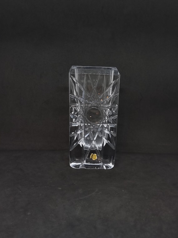Vintage Skruf Crystal Glass Vase by Bengt Edenfalk Made in Etsy