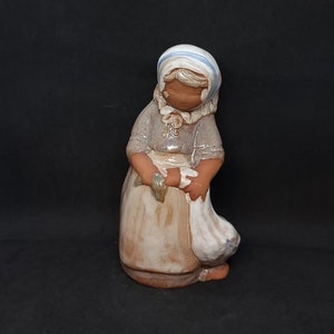 Vintage &quot;Britt&quot; ceramic lady figurine | Made in Sweden |