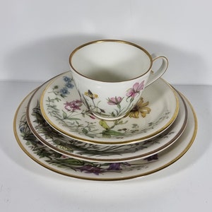 Vintage Krautheim K&A Selb Bavaria Germany Porcelain Teacup and Saucers |