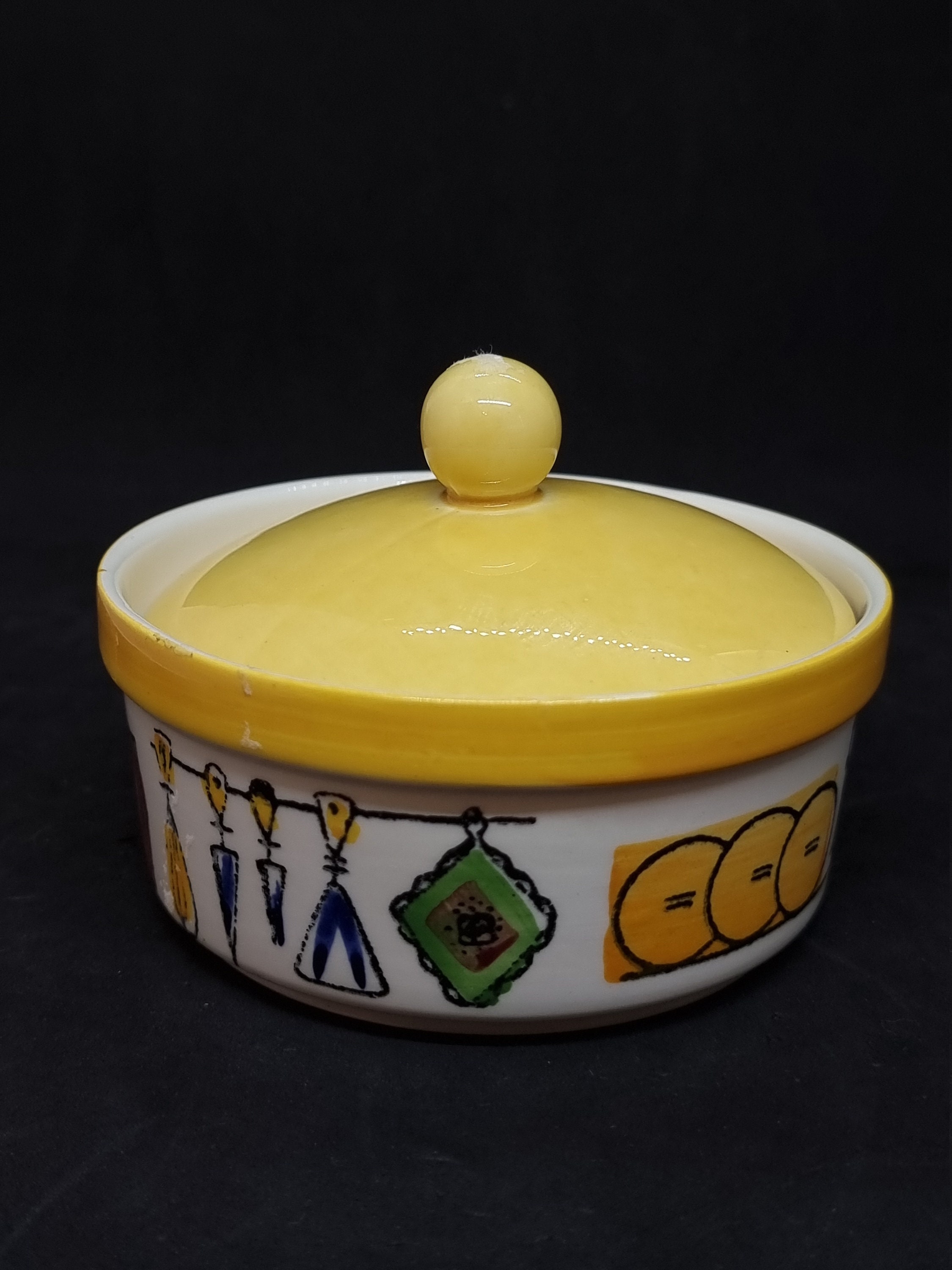 Vintage Jie Gantofta Sweden Ceramic Bowl With Lid | Decor by Anita