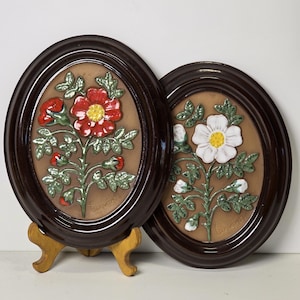 Vintage Gabriel Ceramic Wall Plaques | Made in Sweden |